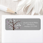 Butterfly Tree Lavender & Gray Address Labels (Insitu)