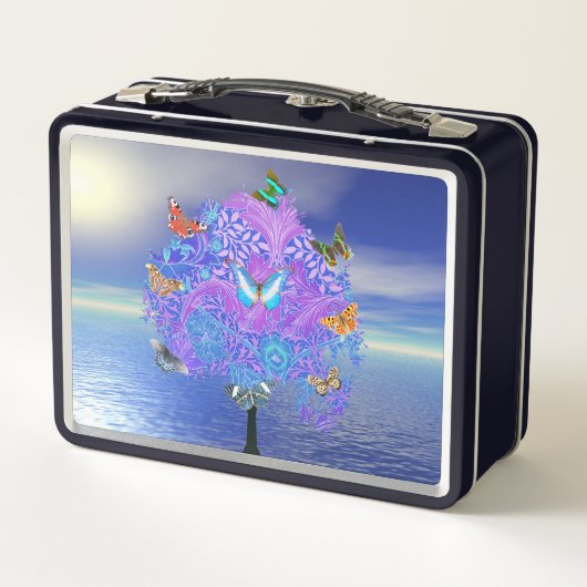 Butterfly Tree Metall Brotdose (Rückseite)
