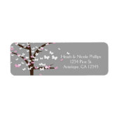 Butterfly Tree Modern Gray Address Labels (Vorne)