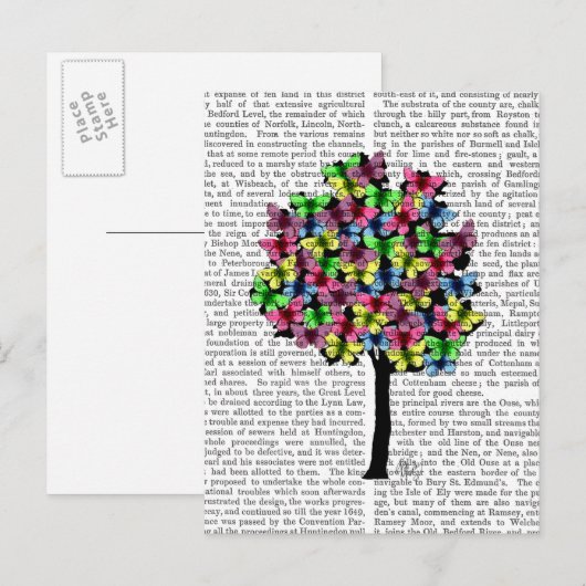 Butterfly Tree Postkarte (Vorne/Hinten)