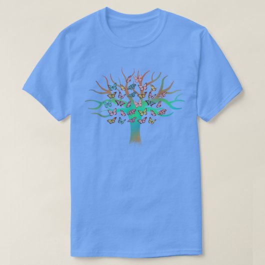 Butterfly Tree Schöne Tierschmetterlinge Tree N T-Shirt (Design vorne)