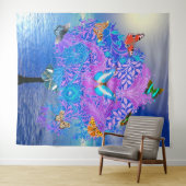 Butterfly Tree Tapestry Wandteppich (Beispiel (Horizontal))
