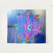 Butterfly Tree Tapestry Wandteppich (Vorderseite (Horizontal))