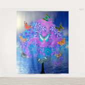 Butterfly Tree Tapestry Wandteppich (Vorderseite)