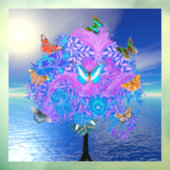 Butterfly Tree Window Cloning Fensteraufkleber (Blatt 3)