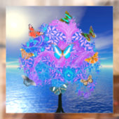 Butterfly Tree Window Cloning Fensteraufkleber (Blatt 2)