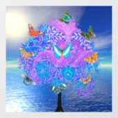 Butterfly Tree Window Cloning Fensteraufkleber (Blatt)
