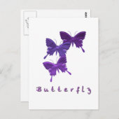 Butterfly Trio Postkarte (Vorne/Hinten)
