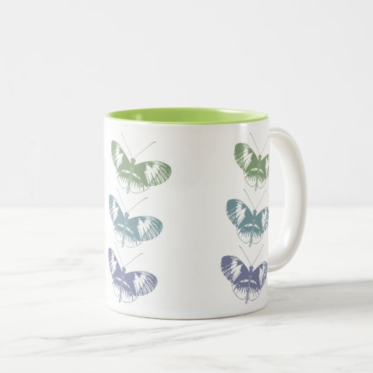 Butterfly Trio Zweifarbige Tasse (VorderseiteRechts)