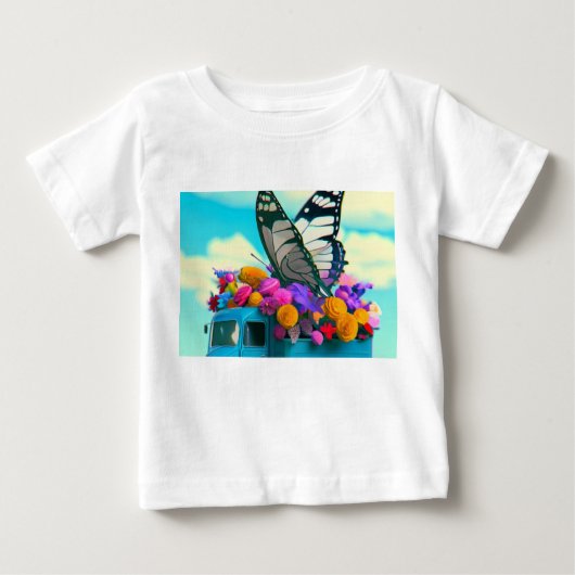 Butterfly Truck Baby T-shirt (Vorderseite)