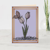 Butterfly Tulips Card Karte (Vorderseite)