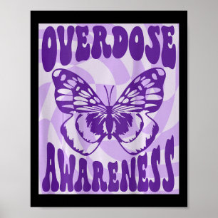 Butterfly Überdosierung Bewusstsein Lila Band Poster