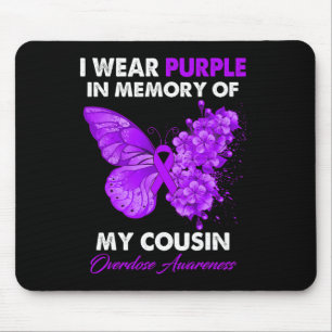 Butterfly-Überdosierungsbewusstsein, das ich Lila Mousepad