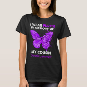 Butterfly-Überdosierungsbewusstsein, das ich Lila T-Shirt