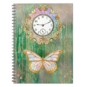 Butterfly-Uhr-Notebook Notizblock (Vorderseite)