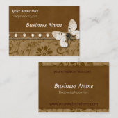 Butterfly und Beads Visitenkarte (Vorne/Hinten)