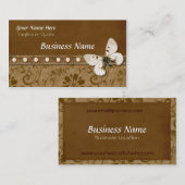 Butterfly und Beads Visitenkarte (Vorne/Hinten)