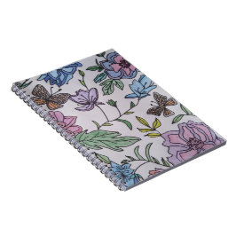 Butterfly und Blume Journal Notizblock