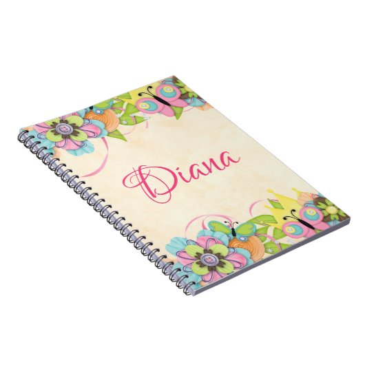 Butterfly und Button Personalisiertes Notebook Notizblock (Rechte Seite)