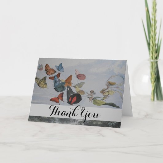 Butterfly und Fairy Queen Butterfys Fairies Dankeskarte (Vorderseite)