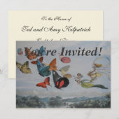 Butterfly und Fairy Queen Butterfys Fairies Einladung (Vorne/Hinten)