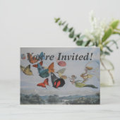 Butterfly und Fairy Queen Butterfys Fairies Einladung (Stehend Vorderseite)
