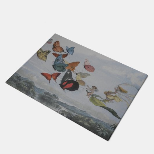 Butterfly und Fairy Queen Butterfys Fairies Fußmatte (Schrägansicht)