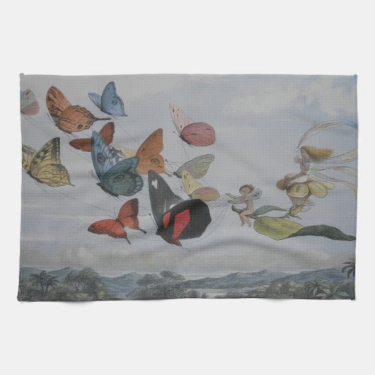 Butterfly und Fairy Queen Butterfys Fairies Geschirrtuch (Horizontal)