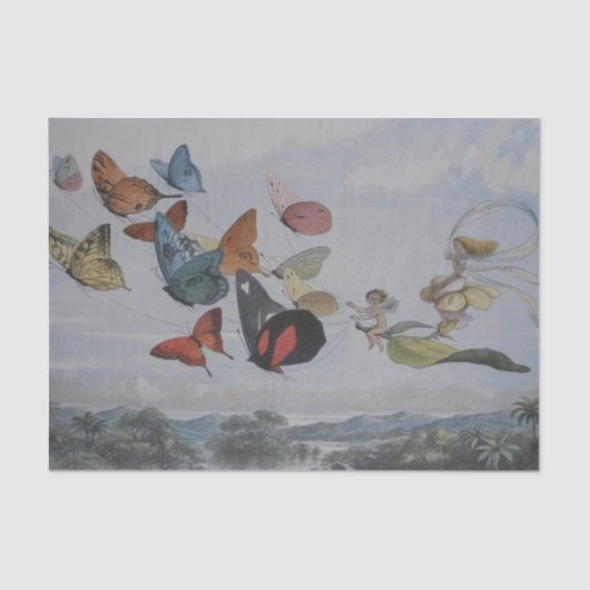 Butterfly und Fairy Queen Butterfys Fairies Seidenpapier (Vorderseite)