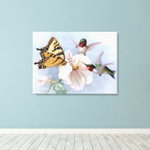 Butterfly und Hummingbirds Leinwanddruck (Insitu (Holzboden))