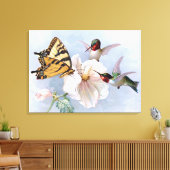 Butterfly und Hummingbirds Leinwanddruck (Insitu (Wohnzimmer))