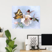 Butterfly und Hummingbirds Poster (Heimbüro)