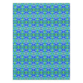 Butterfly und Medallion Batik Muster in Blau Tischdecke (Vorderseite)