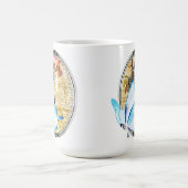 Butterfly und Rahmen für Aquarellbilder Kaffeetasse (Mittel)
