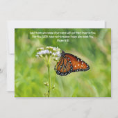 Butterfly und Wildblume Bibel Verse Kunstkarte Dankeskarte (Vorderseite)