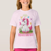 Butterfly Unicorn Kindergarten Zurück zur Schule T-Shirt (Vorderseite)