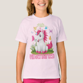 Butterfly Unicorn Kindergarten Zurück zur Schule T-Shirt
