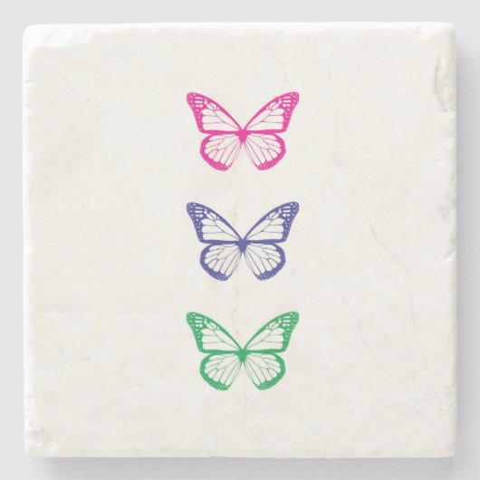 Butterfly-Untersetzer Steinuntersetzer (Vorderseite)