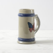 Butterfly USA Flag Sublimierung-62614 Bierglas (VorderseiteRechts)