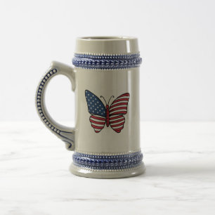 Butterfly USA Flag Sublimierung-62614 Bierglas
