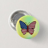 Butterfly USA Flag Sublimierung-62614 Button (Vorne & Hinten)