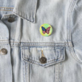 Butterfly USA Flag Sublimierung-62614 Button (Beispiel)