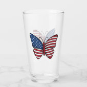 Butterfly USA Flag Sublimierung-62614 Glas (Rückseite)