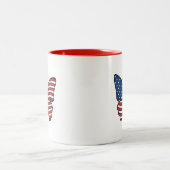 Butterfly USA Flag Sublimierung-62614 Zweifarbige Tasse (Mittel)