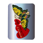 Butterfly Valentine Magnet (Vertikal)
