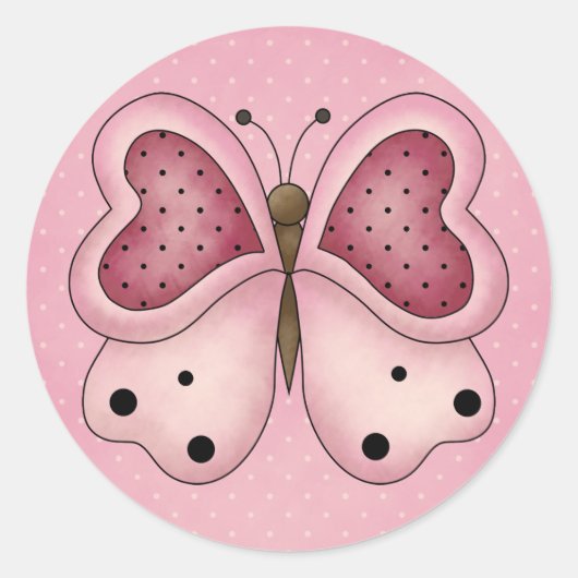 Butterfly Valentine Stickers (Vorderseite)