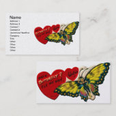 Butterfly Valentine Visitenkarte (Vorne/Hinten)