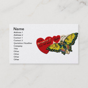 Butterfly Valentine Visitenkarte