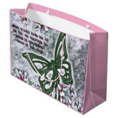 Butterfly Van Gogh Große Geschenktüte (Rückseite Schrägansicht)
