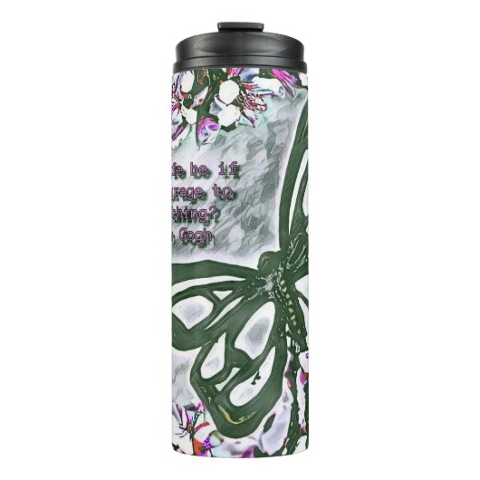 Butterfly Van Gogh Thermosbecher (Vorderseite)